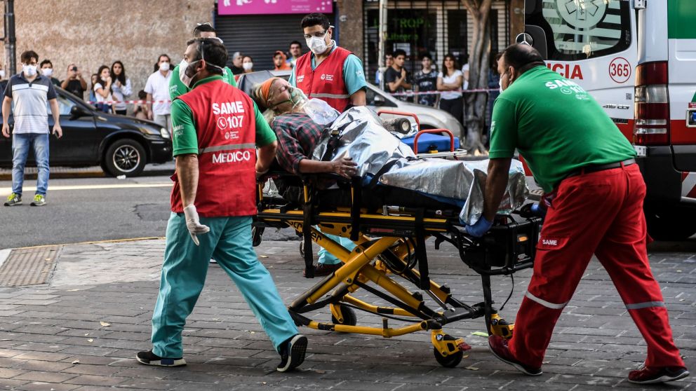 Incendio en unas torres del barrio porteño del Abasto.