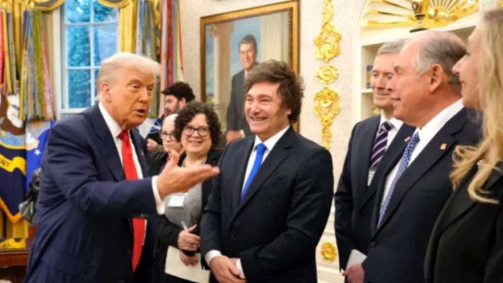 Donald Trump con Javier Milei.