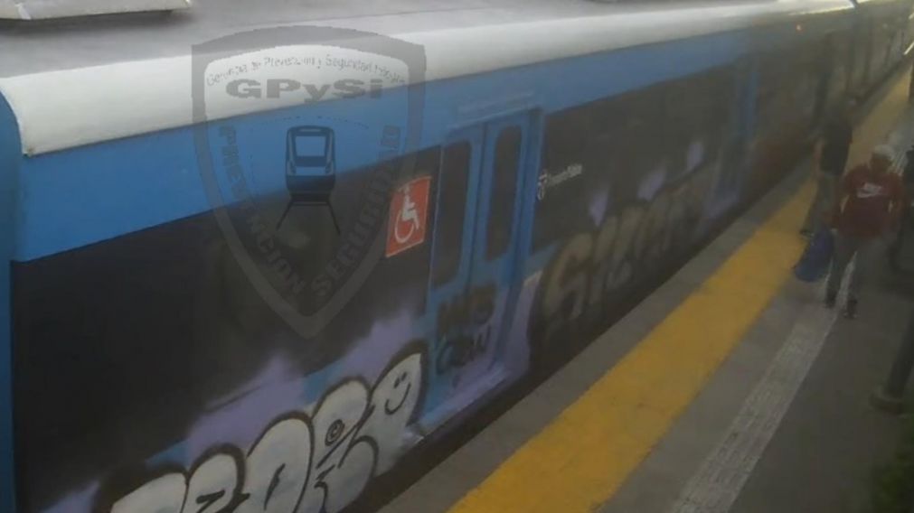 Las pintadas que se asegura efectuaron los sospechosos.