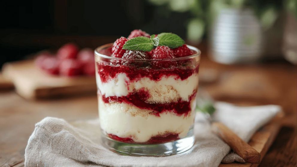 Tiramisú de frutos rojos, una receta que se prepara en poco tiempo y con ingredientes simples.