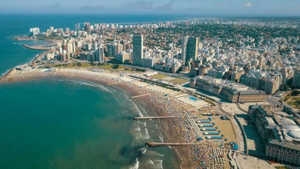 La vista aérea del encanto de Mar del Plata.
