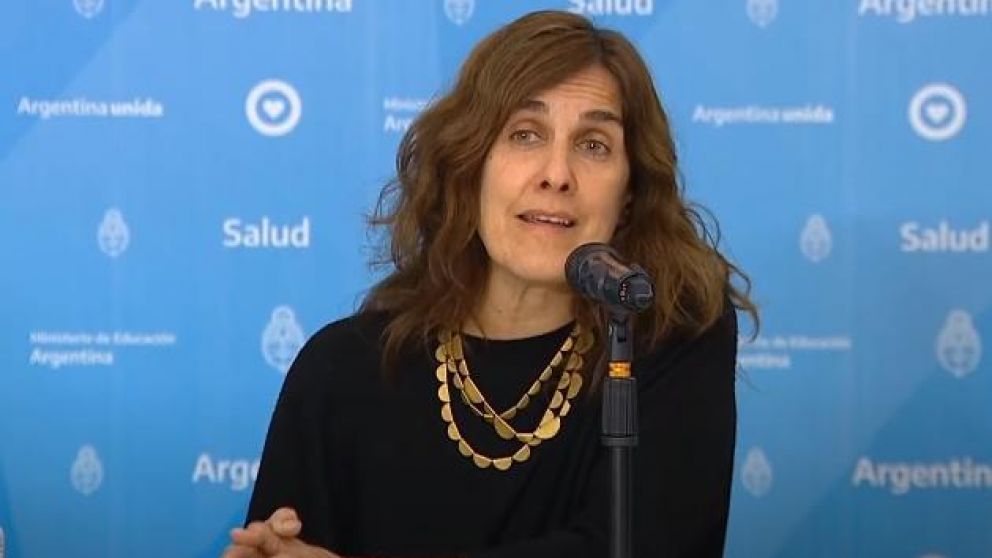 Anal�a Mykietiuk habl� esta ma�ana durante el reporte diario del Ministerio de Salud (Captura de pantalla).