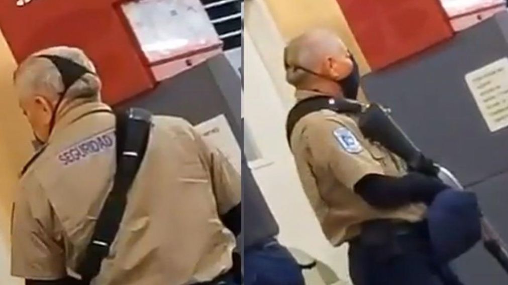 El video del policía fue furor en las redes sociales (Captura).