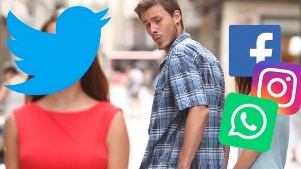 Usuarios migaron a Twitter tras la caída de las apps.
