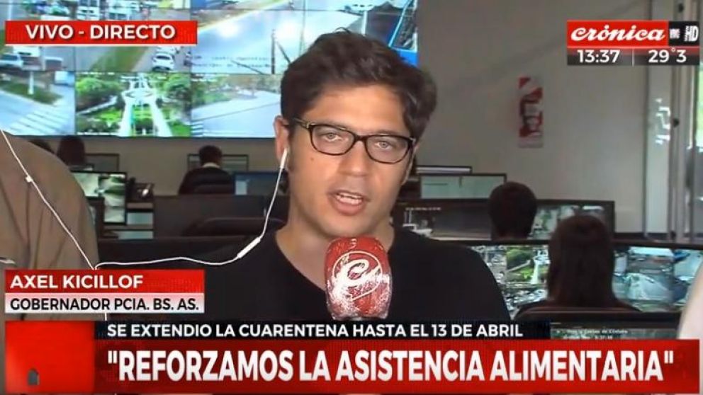 Kicillof: "La cuarentena nos dio un plazo que no tuvo Europa para ampliar la atenci�n". (Captura de TV)