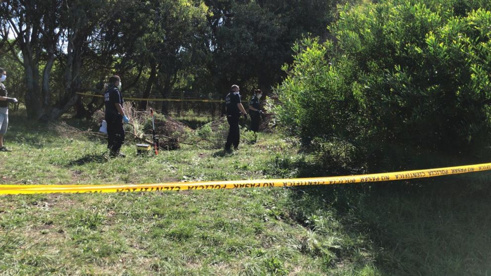 El lugar donde encontraron el cuerpo de Claudia Repetto. 