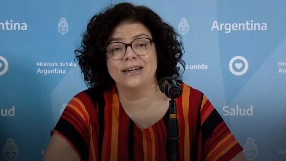 Carla Vizzotti, secretaria de Acceso a la Salud, dio el parte diario sobre el avance del coronavirus (Captura de pantalla).