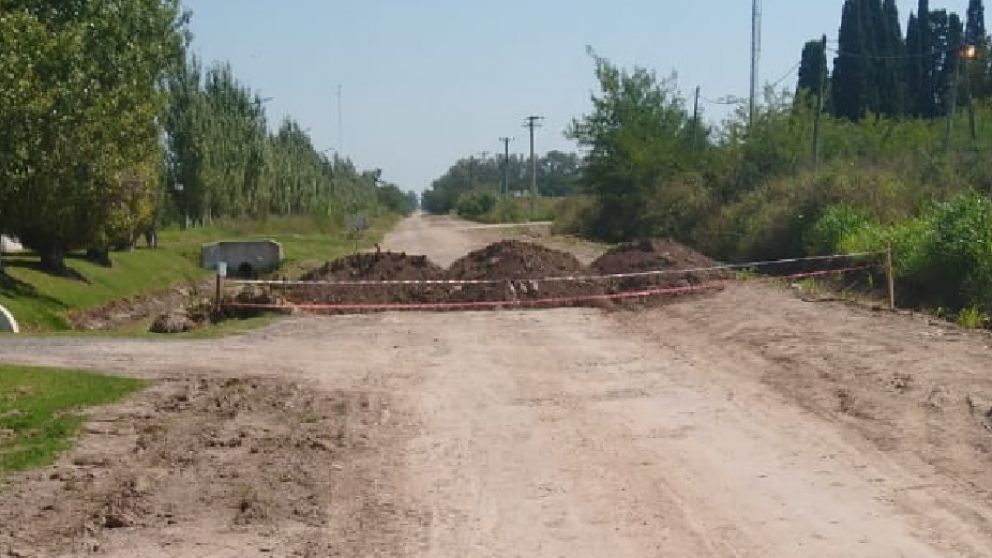Una de las distintas barricadas que se instalaron en la localidad bonaerense de Lobos.