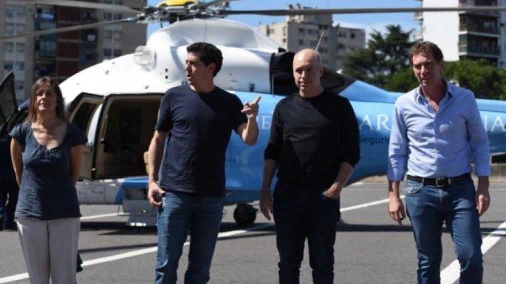 Frederic, De Pedro y Larreta en un nuevo control por el aislamiento social, preventivo y obligatorio