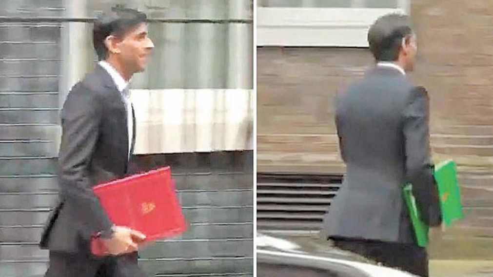 El cambio de color de la carpeta del ministro brit�nico asombr� al mundo (Captura video).