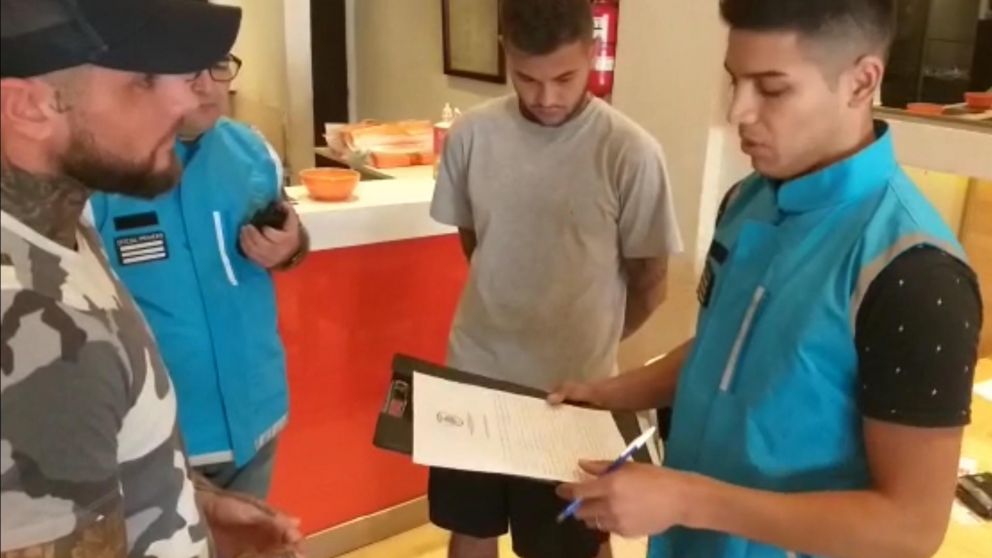 Patricio Lionel Reynoso al momento de ser detenido en 2019 (archivo).