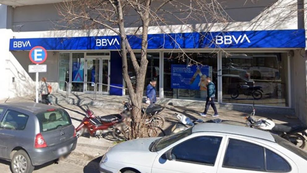 La sucursal del Banco Francés en donde ocurrió el robo. (Google Street View).