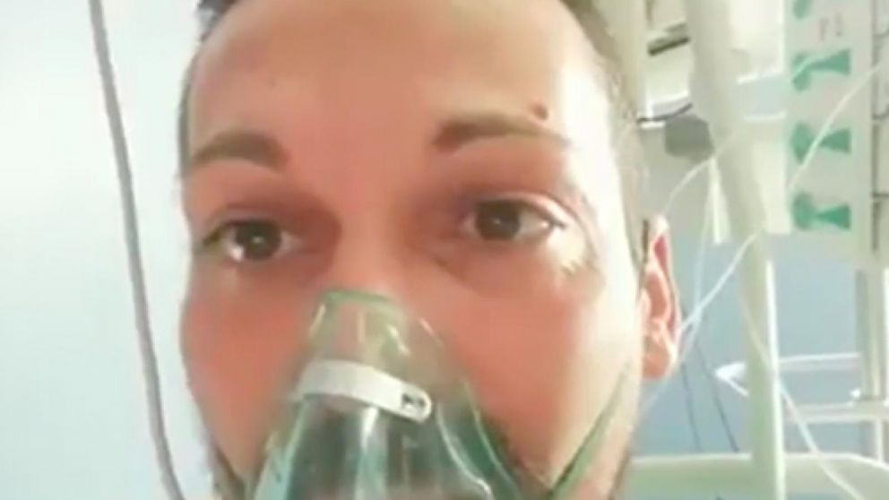Gianni Zampino y su video desde un hospital italiano (Captura).