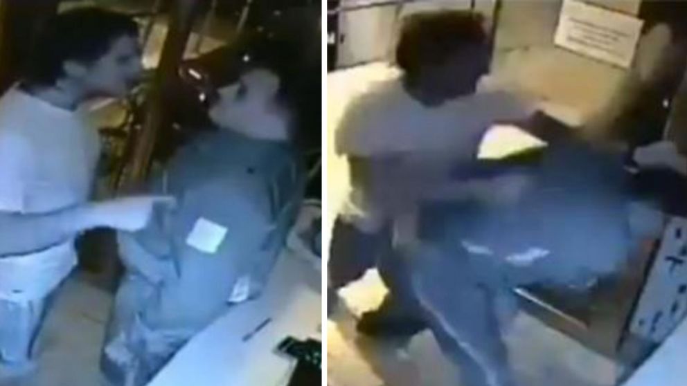 El inquilino golpeó a un vigilador que le reclamó que cumpla con la cuarentena (Captura).