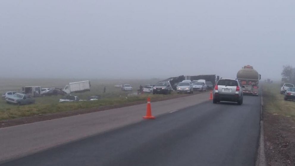 Postal del episodio ocurrido en la Ruta 33.