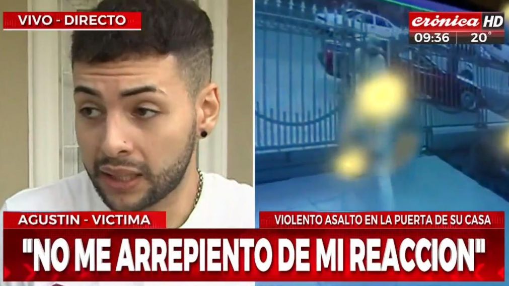 La víctima contó el violento intento de entradera que vivió al regresar a su casa (Crónica HD).