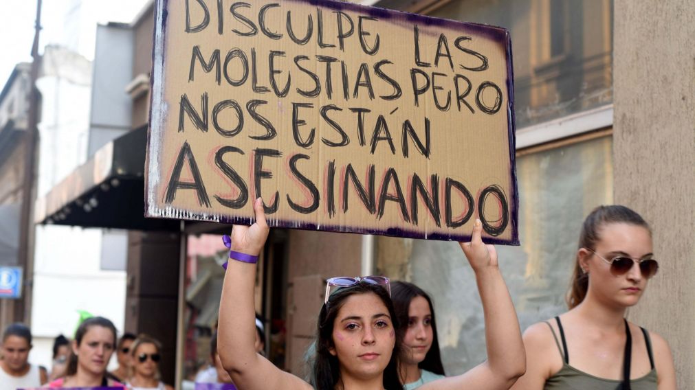 Se realizó la marcha de organizaciones y agrupaciones feministas en Paraná (Télam).