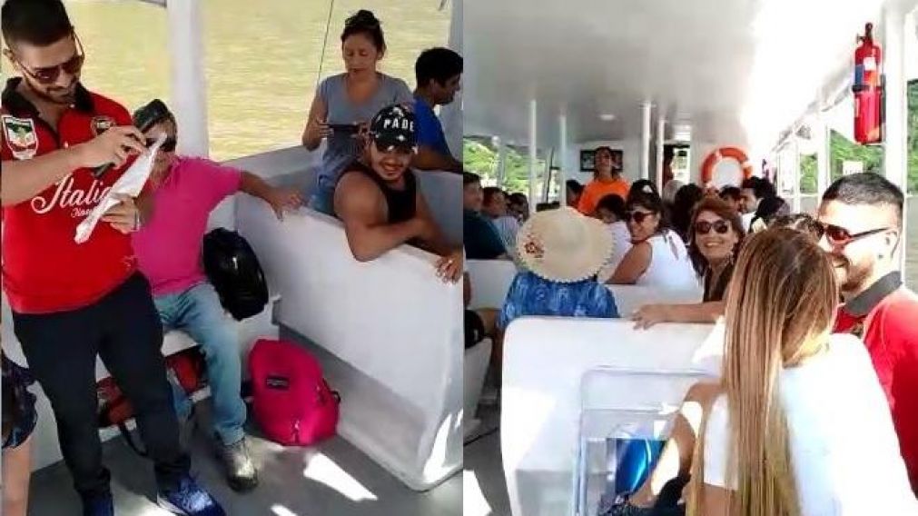 El emotivo momento fue grabado por testigos (Captura).