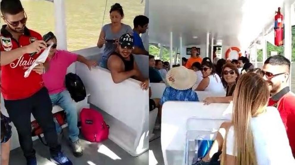 El emotivo momento fue grabado por testigos (Captura).