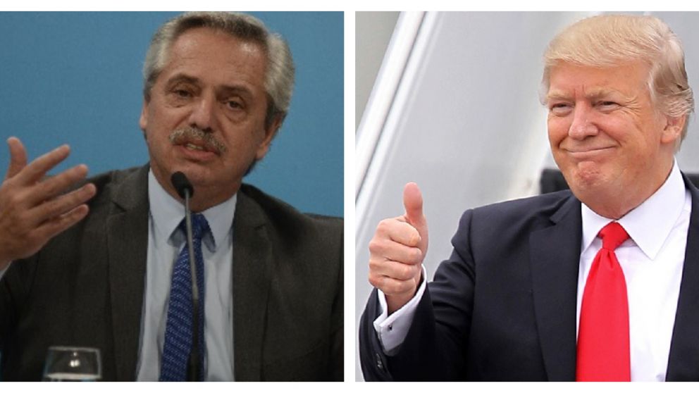 Alberto Fernández y Donald Trump, presidentes de Argentina y Estados Unidos.