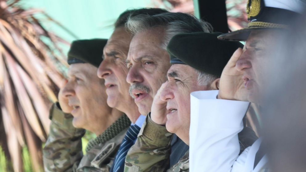 El Presidente estuvo en la nueva designación de la cúpula de las Fuerzas Armadas (prensa Presidencia de la Nación).