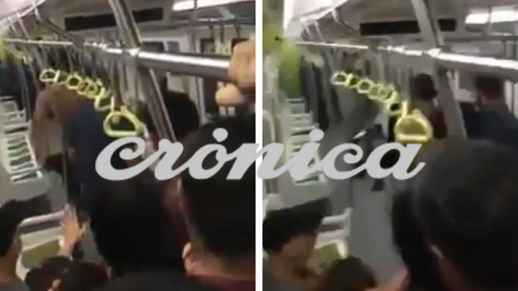 Así Vendedores de palta se acuchillaron en pleno subte. (Capturas de video)