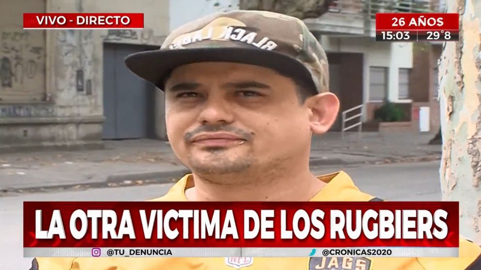 Pablo, otra víctima de los rugbiers asesinos, habló en Crónica y recibió amenazas en vivo. (Captura de TV)