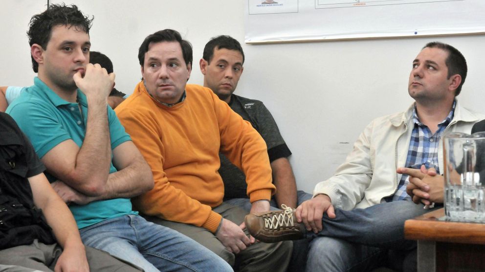 Los hermanos Lanatta y Schillaci siendo juzgados en 2012 (Télam).