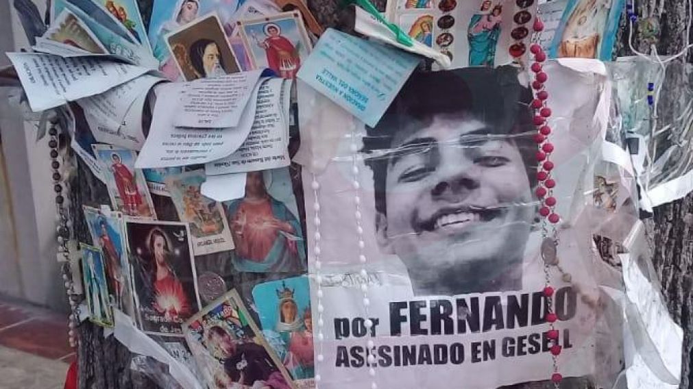 El �rbol donde asesinaron a Fernando B�ez Sosa en Villa Gesell. 
