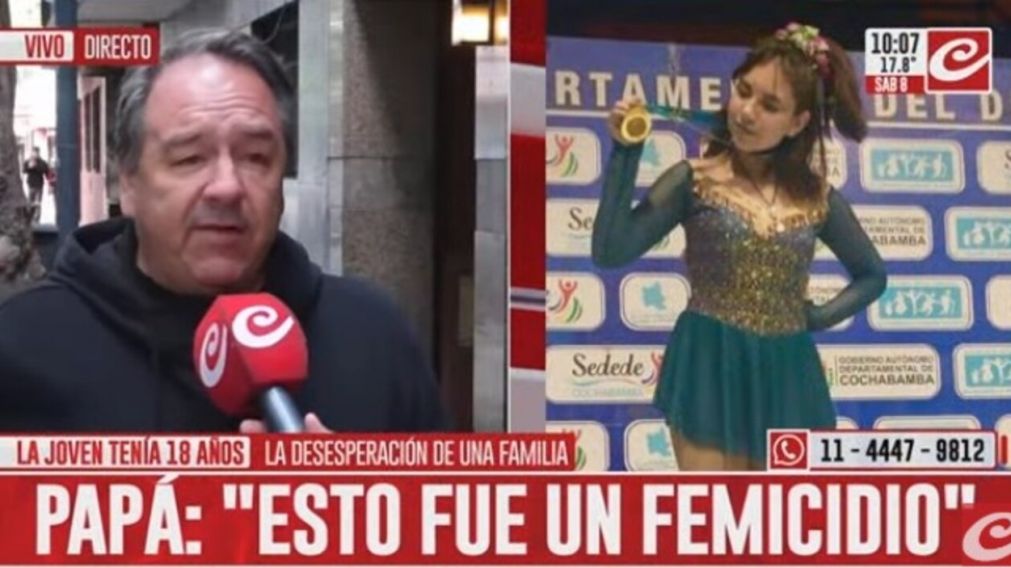Pablo cree que la muerte de su hija tiene que ver con un femicidio (Captura de TV).