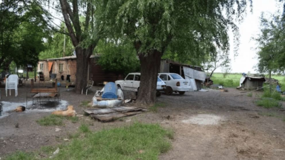 El lugar del asesinato del jubilado (Gentileza El Doce TV).