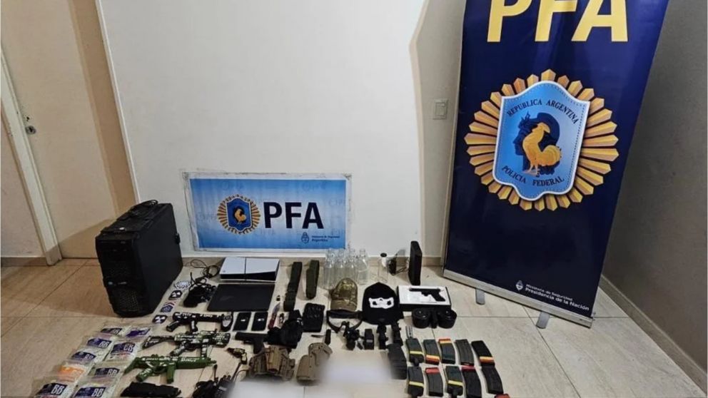 Los elementos encontrados por la Policía Federal Argentina.