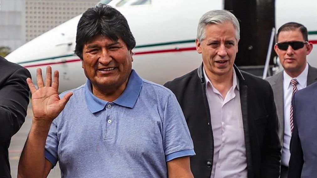 El ex jefe de Estado de Bolivia, al llegar al país centroamericano.