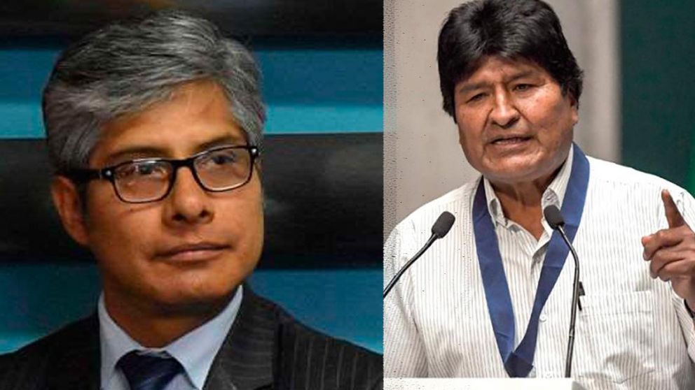 Wilfredo Chávez junto a Evo Morales.