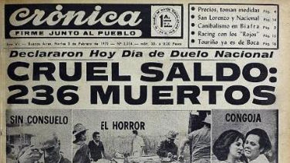 La tapa de Crónica sobre el tremendo incidente (Archivo Crónica).
