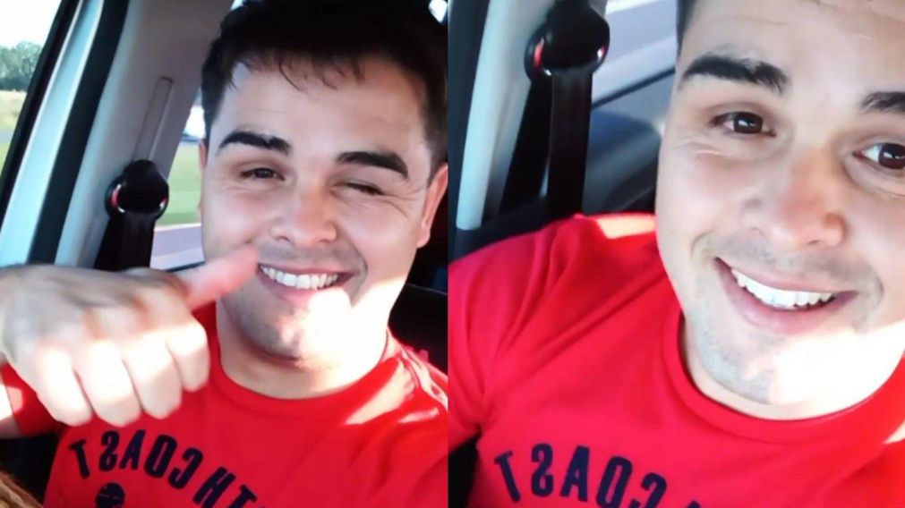 Este es el policía durante las escenas de su delito sexual. (Captura de video)
