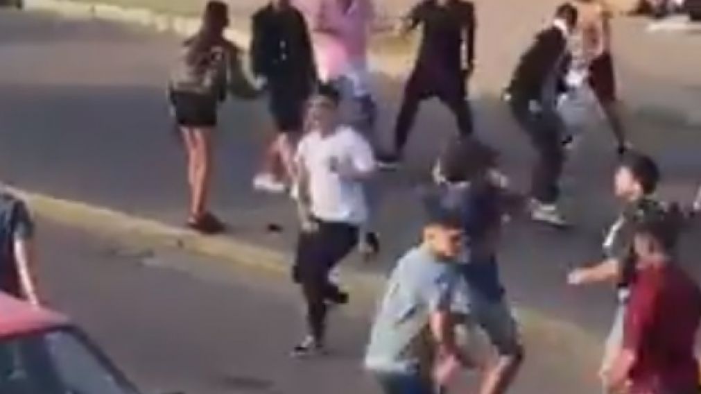 En el video se puede observar el enfrentamiento.