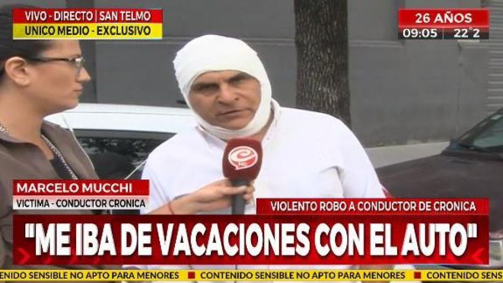 Importante susto para el conductor. (Captura de TV).
