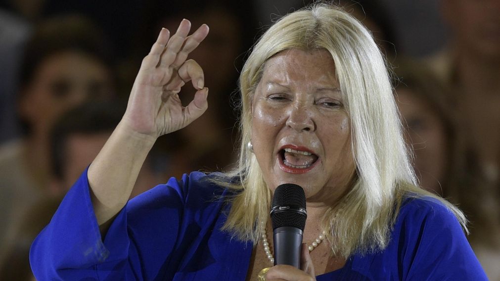 Elisa Carri� durante un acto pol�tico de Cambiemos.