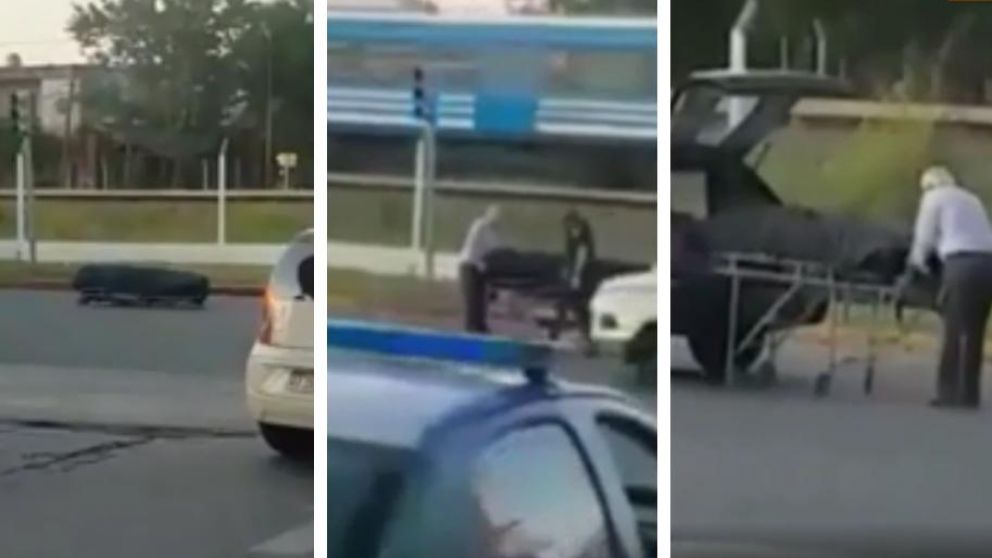 Insólita secuencia en la avenida Rivadavia.
