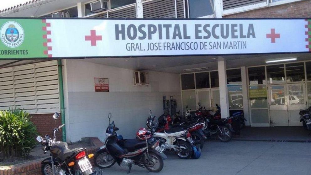 El femicida fue trasladado al hospital escuela "General San Martín".