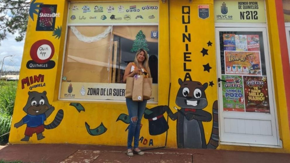 Soledad, la encargada de la agencia de Lotería 212 de Posadas que entregó un premio millonario en la Poceada Misionera.