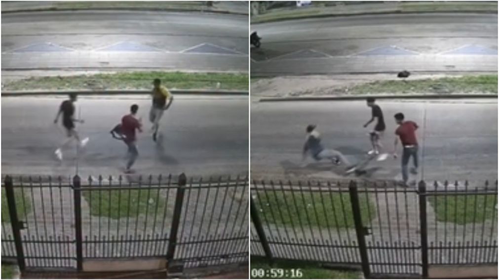 El crimen quedó registrado por una cámara de seguridad.