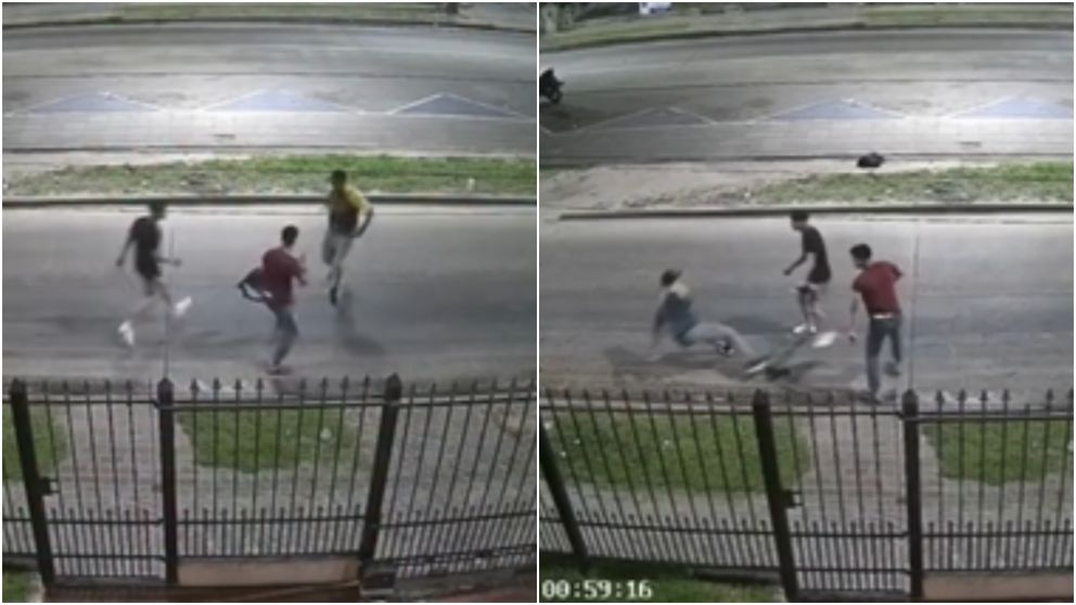 El crimen quedó registrado por una cámara de seguridad.