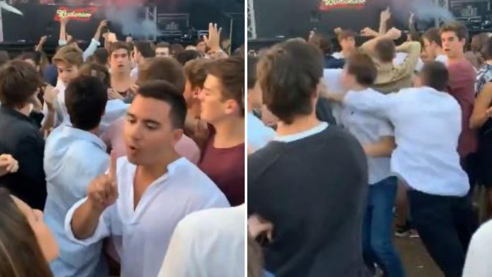 El momento en el que el joven es agredido (Captura).