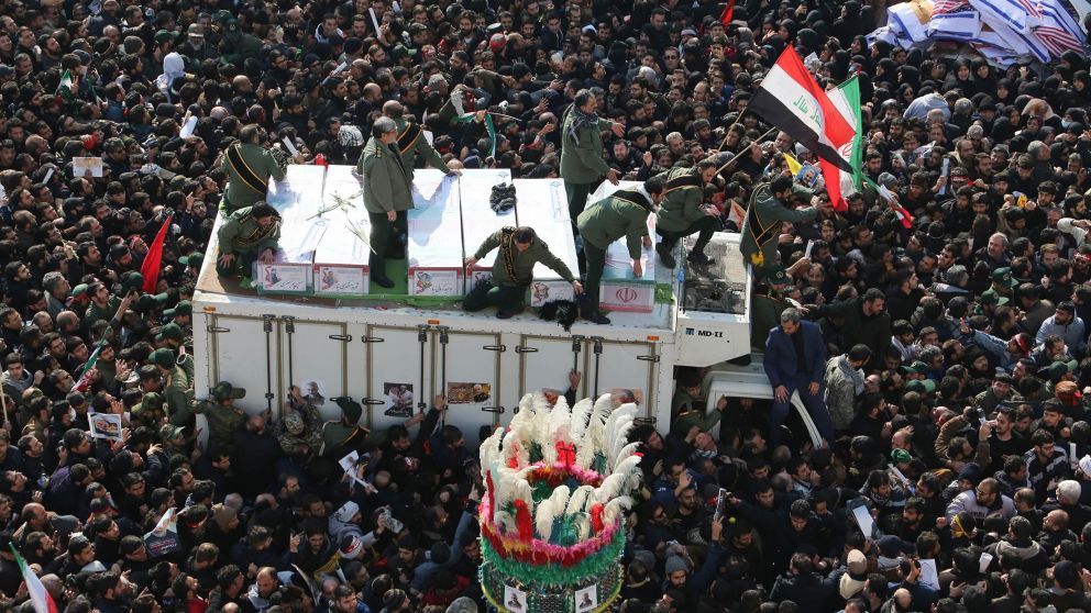 Despidieron los restos del comandante Soleimani en Irán