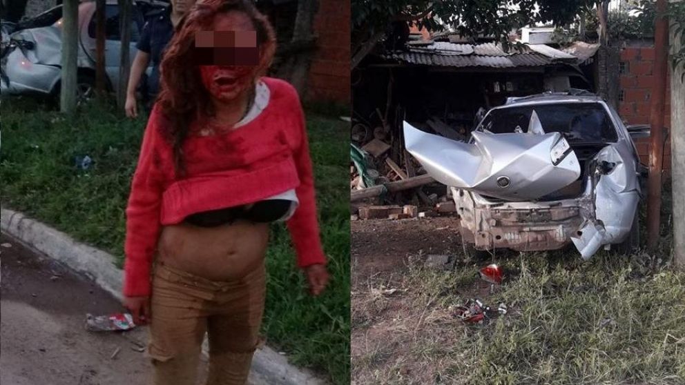 La embarazada fue trasladada a un hospital.