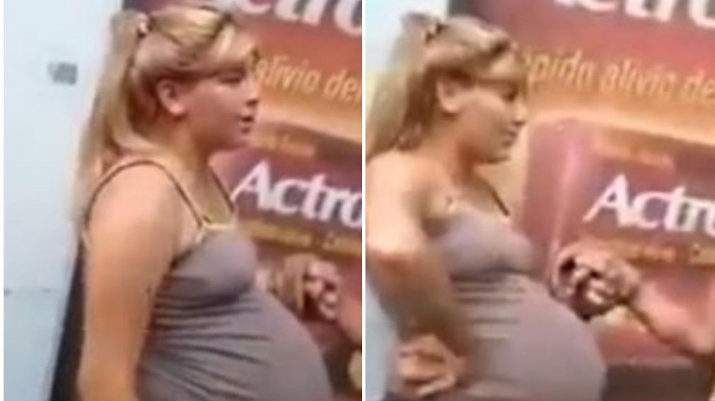 La embarazada fue escrachada en un video semanas atr�s (Captura).