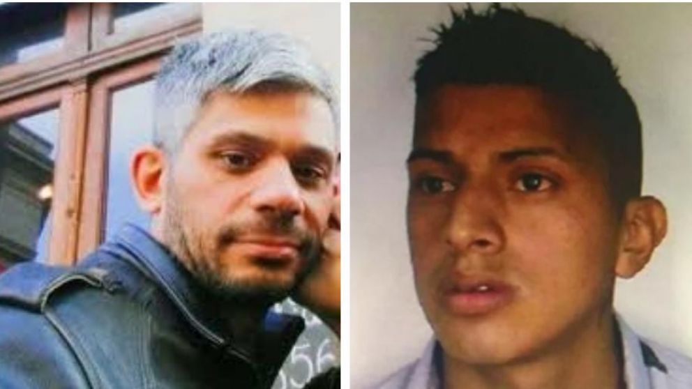 Adrián Albanese, el pizzero asesinado, y Martín Adrián "Vela" Lugo, el único prófugo por el crimen, que murió en el choque.