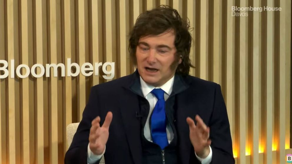 Javier Milei brindó una entrevista a Bloomberg.